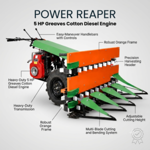 Power Reaper – 5 HP ISI Greaves Cotton 4 Stroke Diesel Engine
