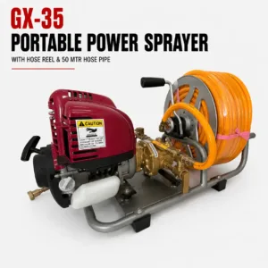 GX-35 PORTABLE POWER SPRAYER WITH HOSE REEL & 50 MTR HOSE PIPE